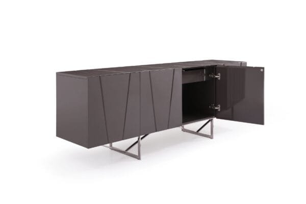 Modrest Chrysler - Modern Grey High Gloss Buffet - Image 2