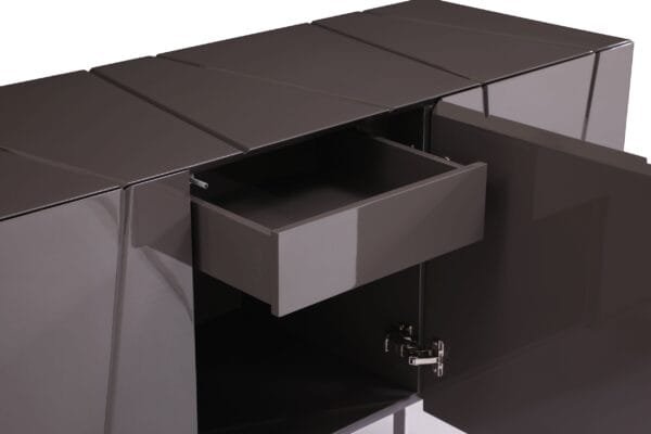 Modrest Chrysler - Modern Grey High Gloss Buffet - Image 3