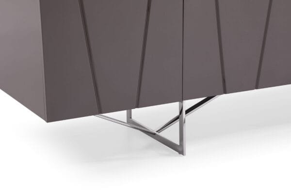 Modrest Chrysler - Modern Grey High Gloss Buffet - Image 5