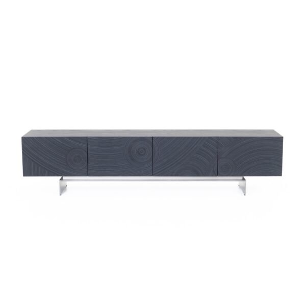 Lamod Cirque - Modern Black Ash TV Stand