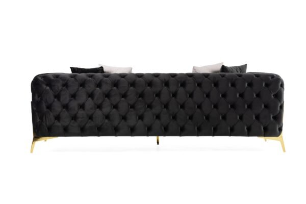 Divani Casa Clarice - Transitional Black Velvet Sofa - Image 5