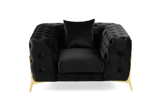 Divani Casa Clarice - Transitional Black Velvet Chair