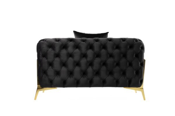 Divani Casa Clarice - Transitional Black Velvet Chair - Image 4