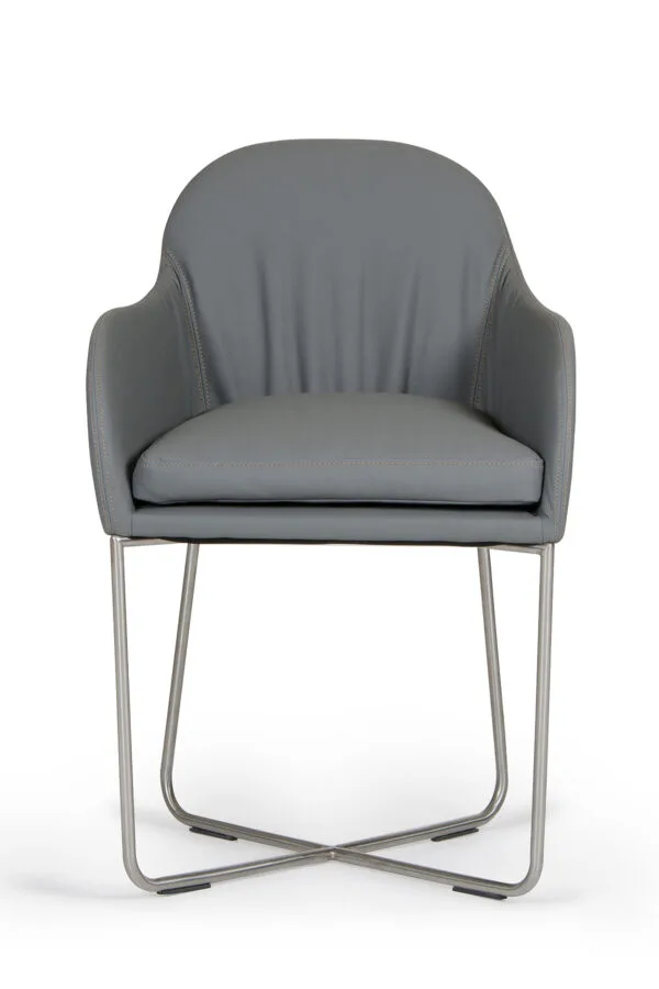 Modrest Sweeny Modern Grey Dining Chair - Image 4