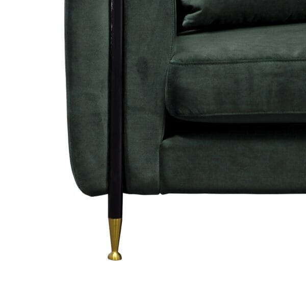 Divani Casa Oswego - Modern Dark Green Jade Sofa - Image 5