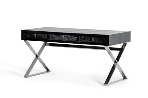 A&X Congress Transitional Black Crocodile Desk - Image 2