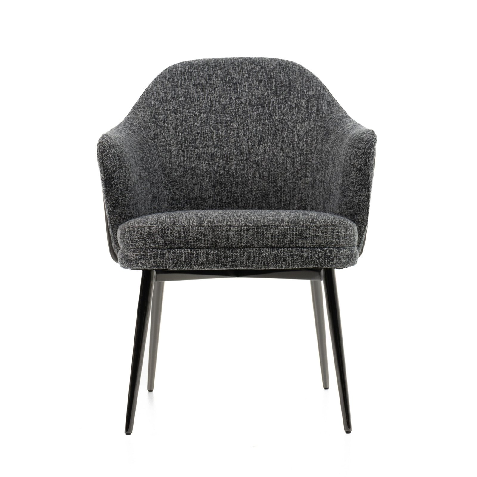 Modrest Cora - Modern Grey Fabric & Leatherette Dining Chair 5 Modrest Cora - Modern Grey Fabric & Leatherette Dining Chair - Image 5