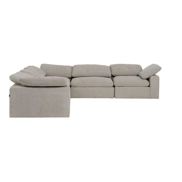 Divani Casa Corinth - Modern Gray Fabric Sectional Sofa with 3 Power Recliners - Image 4