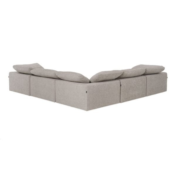 Divani Casa Corinth - Modern Gray Fabric Sectional Sofa with 3 Power Recliners - Image 5