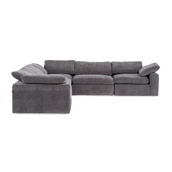 Divani Casa Corinth - Modern Dark Gray Fabric Sectional Sofa with 3 Power Recliners - Image 4