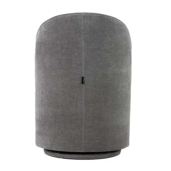 Modrest Correa - Modern Dove Grey Fabric Swivel Dining Chair - Image 4