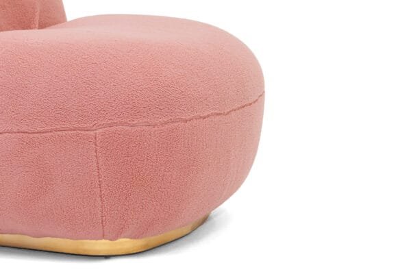 Modrest Crestone - Modern Pink Sherpa Accent Chair - Image 4