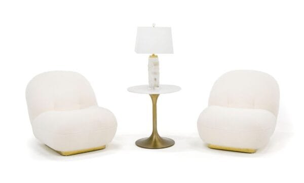 Modrest Crestone - Modern White Sherpa Accent Chair - Image 4