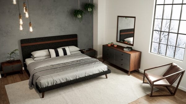 Nova Domus Dali Mid-Century Grey & Walnut Dresser - Image 3