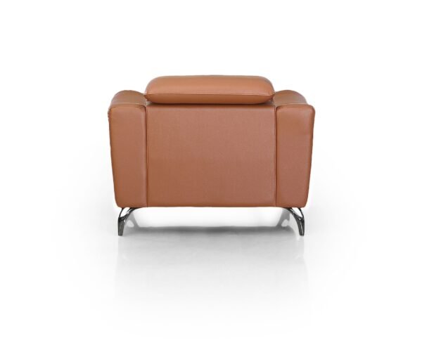 Divani Casa Danis - Modern Cognac Leather Brown Chair - Image 3