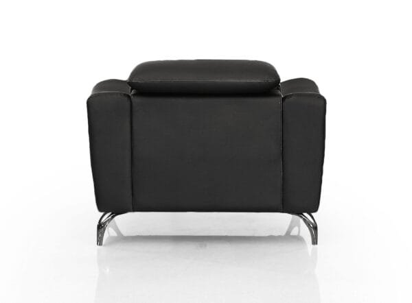 Divani Casa Danis - Modern Black Leather Chair - Image 2