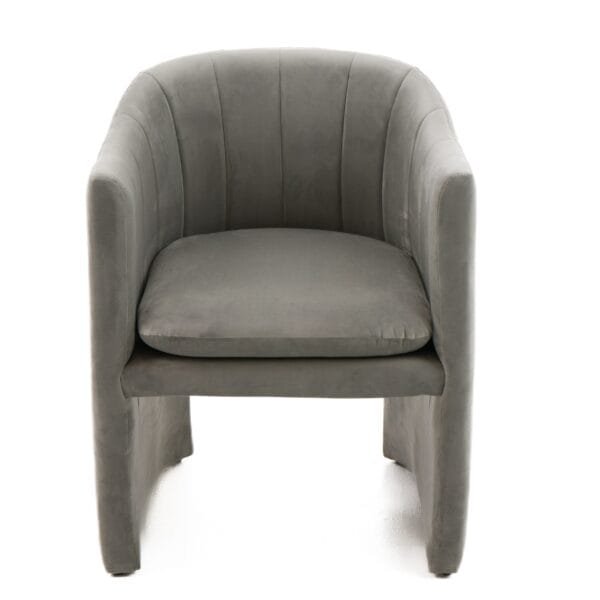 Modrest Danube Modern Grey Fabric Dining Chair - Image 2