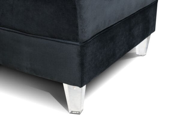 Divani Casa Darla - Modern Black Velvet Circular Sectional Sofa - Image 2