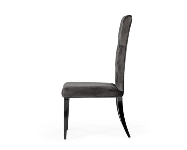Modrest Darley - Modern Grey Velvet Dining Chair Set of 2 - Image 3