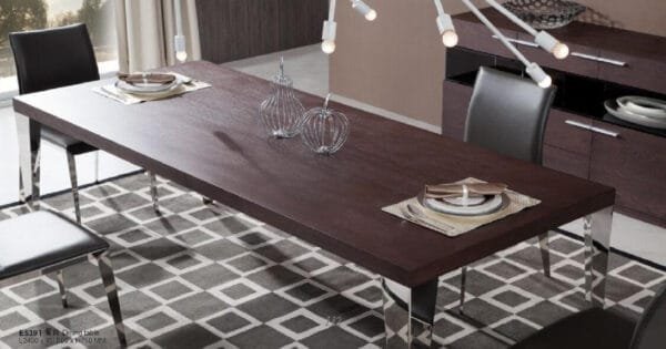 Daytona Modern Brown Oak Rectangle Dining Table - Image 3