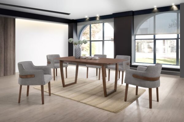 Modrest Jordan Modern Walnut Dining Table - Image 3