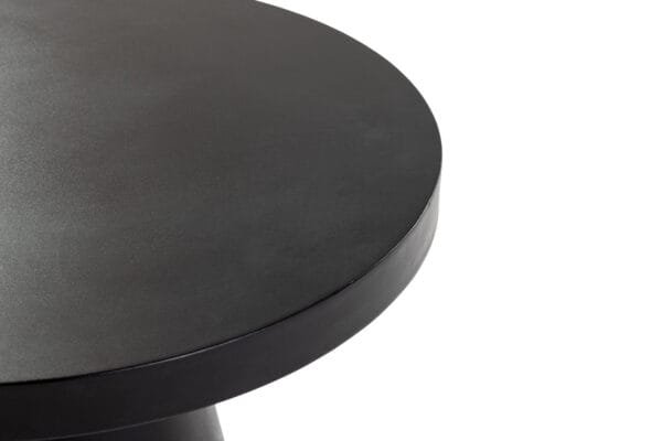 Modrest Desoto - Modern Black Concrete Round Coffee Table - Image 4