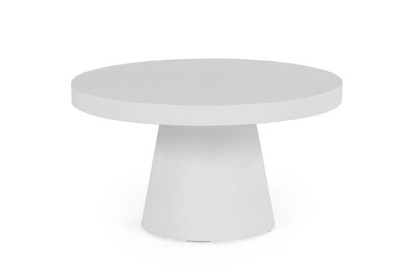 Modrest Desoto - Modern White Concrete Round Coffee Table - Image 2