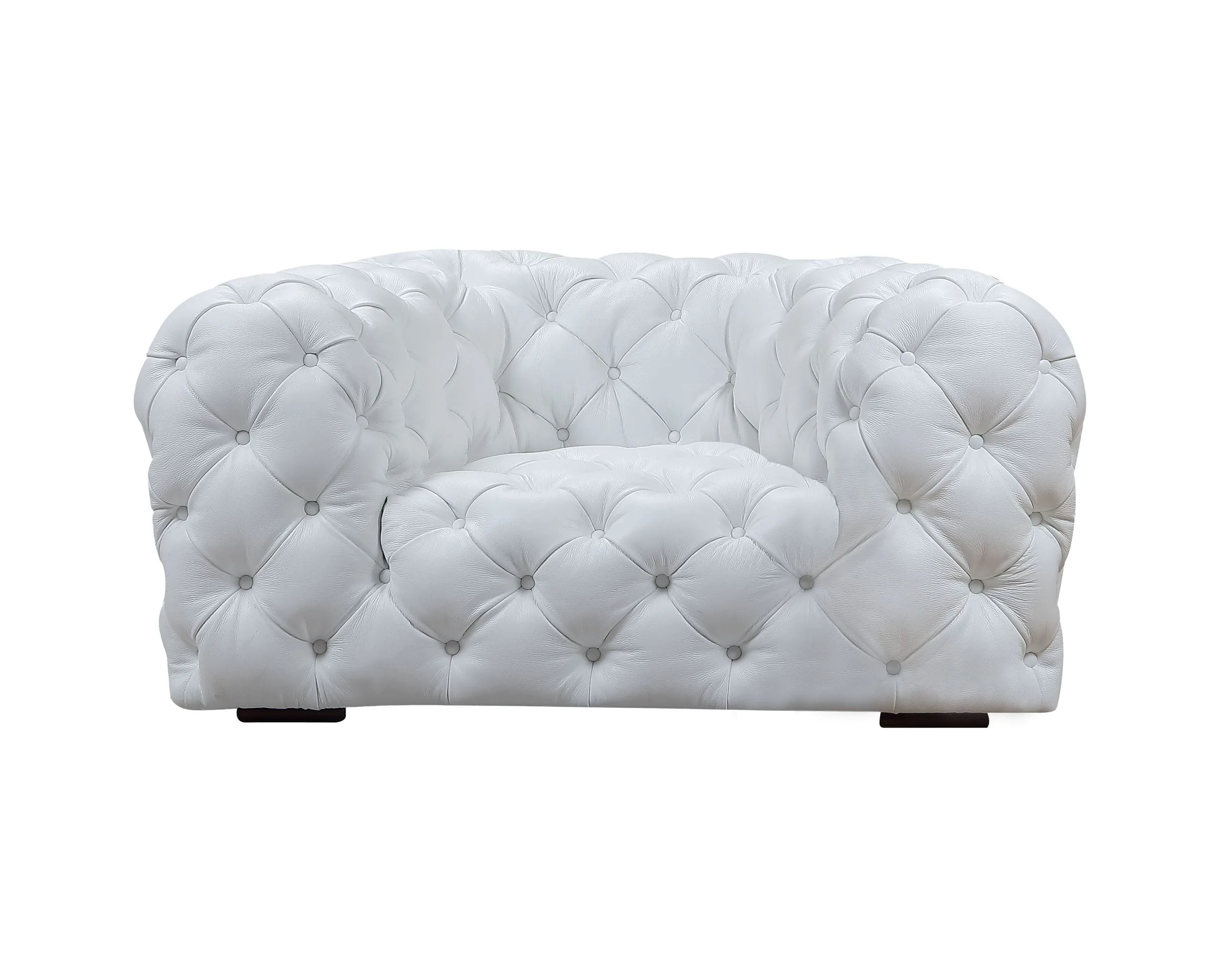 Divani Casa Dexter - Transitional White Full Italian Leather Lounge Chair 1 Divani Casa Dexter - Transitional White Full Italian Leather Lounge Chair