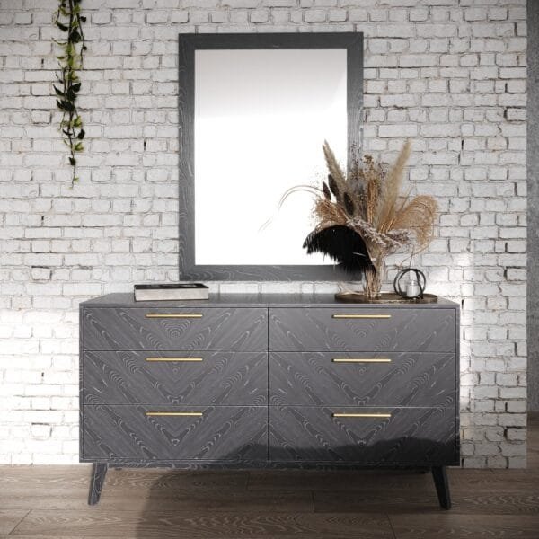 Modrest Diana - Modern Grey Ash Mirror
