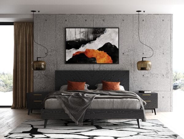 Modrest Diana - Queen Modern Grey Ash Bed - Image 5