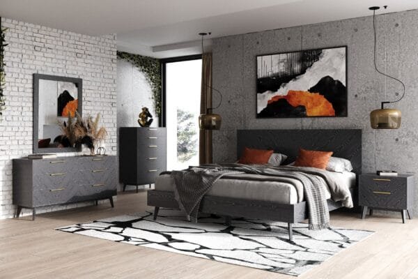 Modrest Diana - Modern Grey Ash Mirror - Image 2