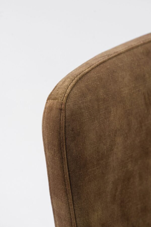 Modrest Ditka - Modern Camel Velvet Dining Chair (Set of 2)