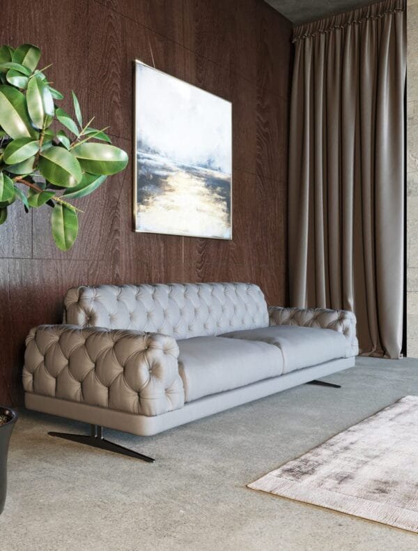 Divani Casa Sepulveda - Modern Grey Fabric Sofa - Image 4