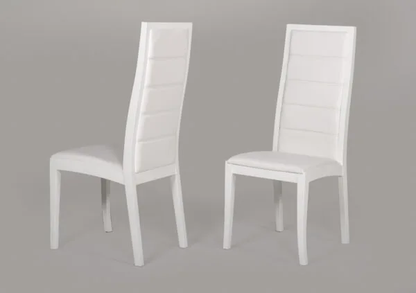Donna - Contemporary White Leatherette Dining Chair (Set of 2) - Image 3