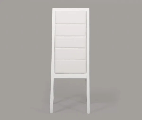 Donna - Contemporary White Leatherette Dining Chair (Set of 2) - Image 4