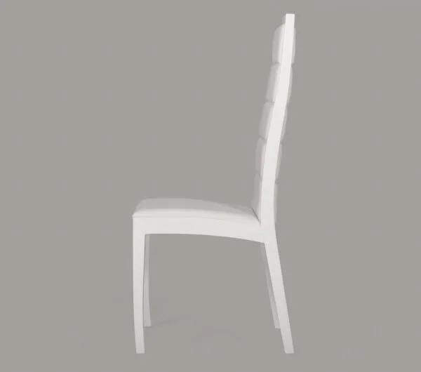 Donna - Contemporary White Leatherette Dining Chair (Set of 2) - Image 5