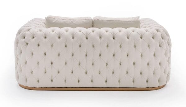 Divani Casa Dosie - Modern Beige Fabric Sofa & Loveseat Set - Image 4