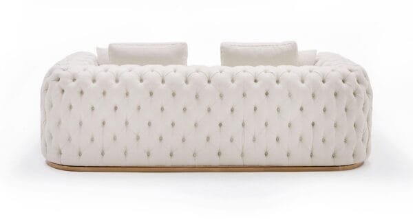 Divani Casa Dosie - Modern Beige Fabric Sofa & Loveseat Set - Image 2