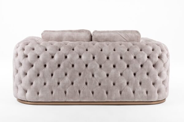 Divani Casa Dosie - Transitional Beige Velvet Loveseat - Image 4