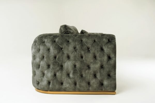 Divani Casa Dosie - Transitional Grey Velvet Sofa - Image 3