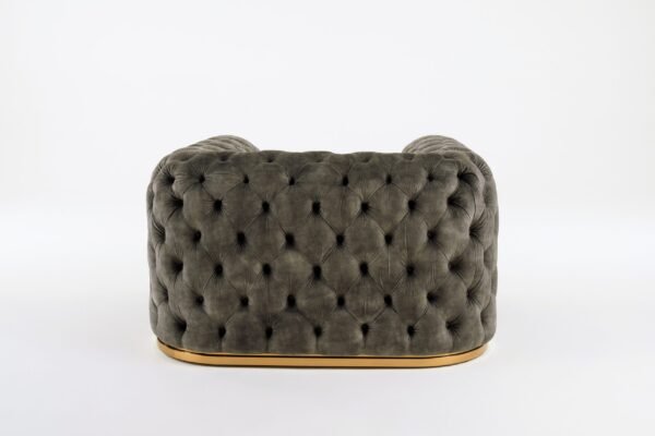 Divani Casa Dosie - Transitional Grey Velvet Chair - Image 3