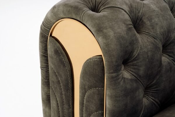 Divani Casa Dosie - Transitional Grey Velvet Chair - Image 4