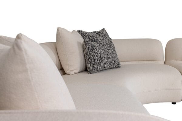 Divani Casa Drayton - Modern Off-White Fabric Sectional Sofa - Image 4