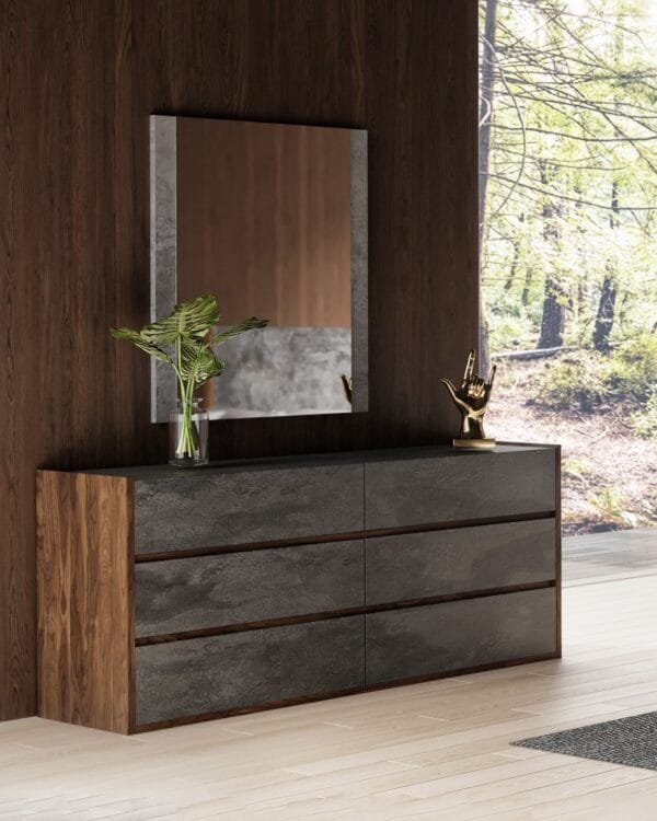 Nova Domus Rado - Modern Walnut & Volcanic Slate Bedroom set - Image 3