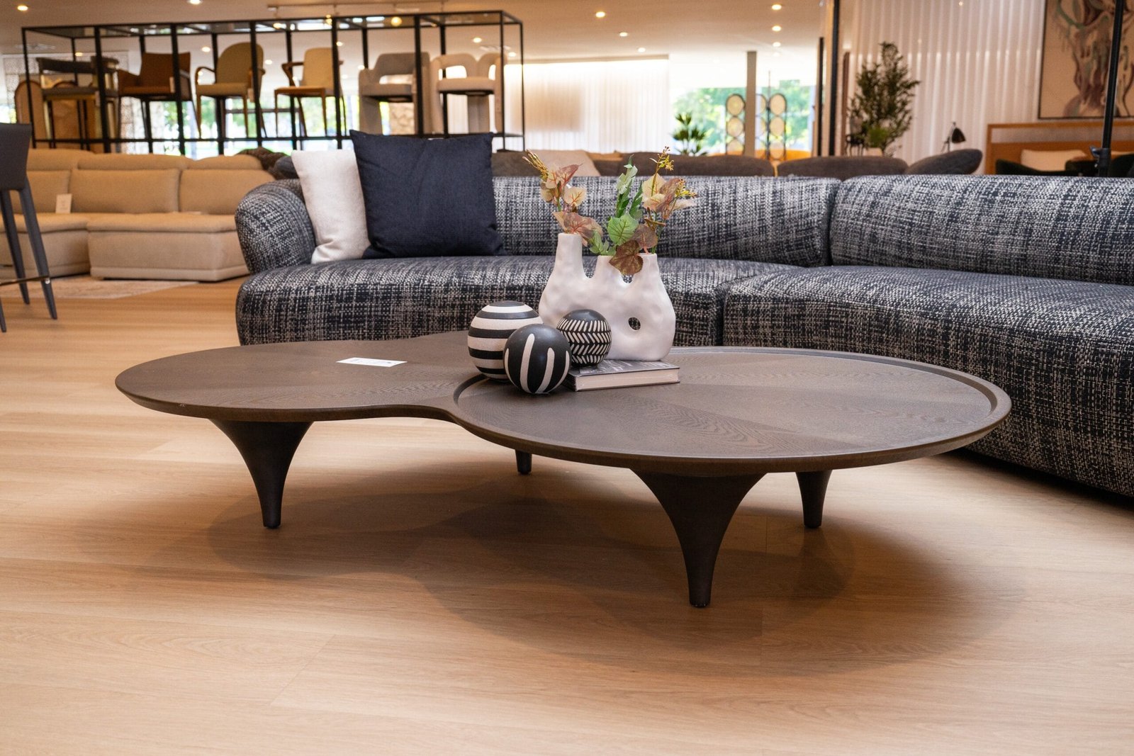 Modrest Beulah - Modern Free Form Dark Ash Coffee Table 5 Modrest Beulah - Modern Free Form Dark Ash Coffee Table - Image 5