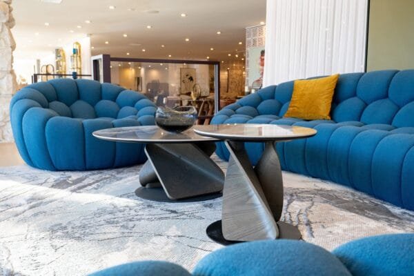 Modrest Schiff - Modern Marbled Ceramic Coffee Table Set - Image 5