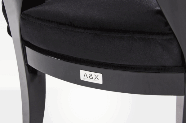A&X Ambassador Transitional Black Crocodile Lacquer Office Desk - Image 3