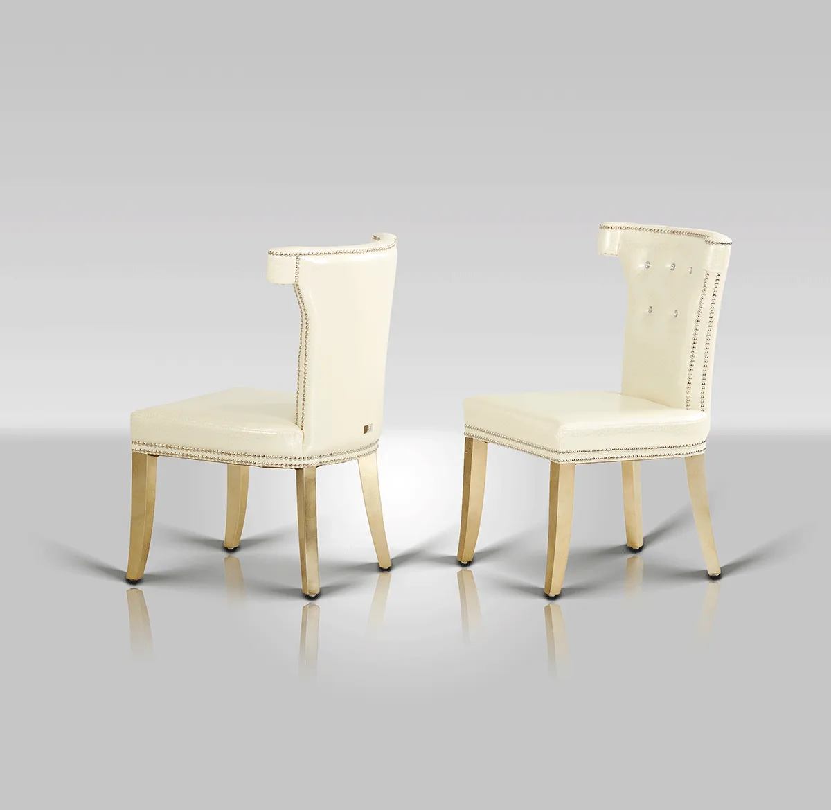 A&X Beatrice White Leather Dining Chair 4 A&X Beatrice White Leather Dining Chair - Image 4