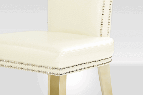 A&X Beatrice White Leather Dining Chair - Image 2