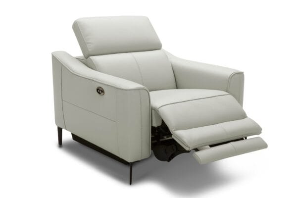 Divani Casa Eden - Modern Grey Leather Sofa Set - Image 3